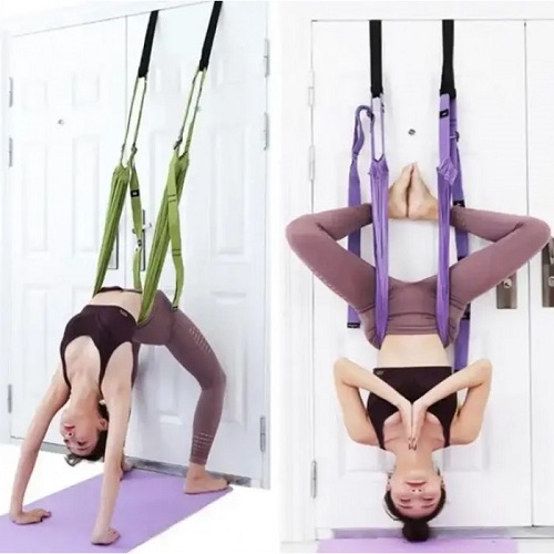 Гамак для йоги, спорта, фитнеса Air Yoga rope фиолетовый