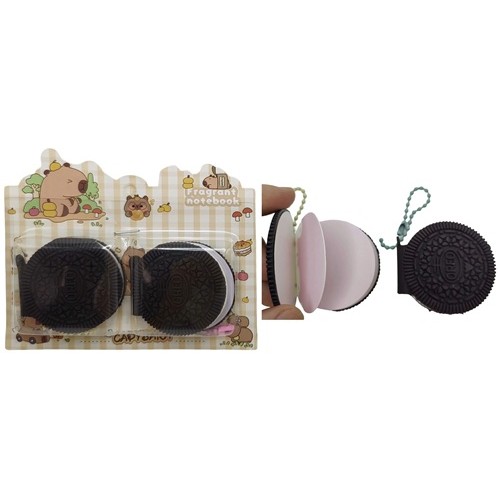 Блокнот міні арома "Печиво" 5*4см, 64арк., 2шт. обклад. силікон