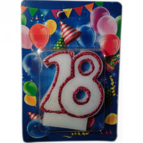 Свічка для торта "ЮВІЛЕЙНА" цифра "18"
