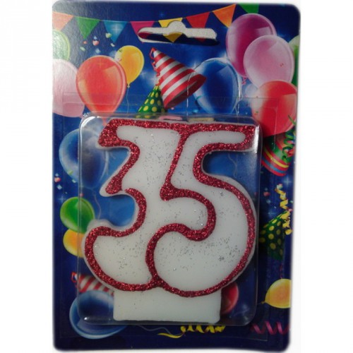Свічка для торта "ЮВІЛЕЙНА" цифра "35"