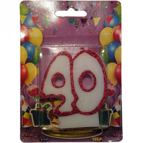Свічка для торта "ЮВІЛЕЙНА" цифра "40"