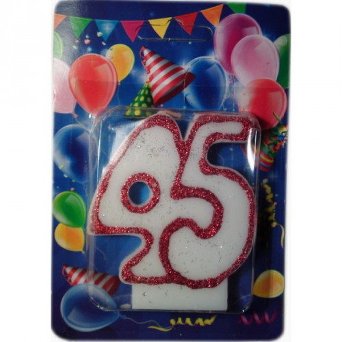 Свічка для торта "ЮВІЛЕЙНА" цифра "45"