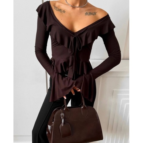 Жіночий лонгслів з рюшами 50см, р.42-46, мікродайвінг