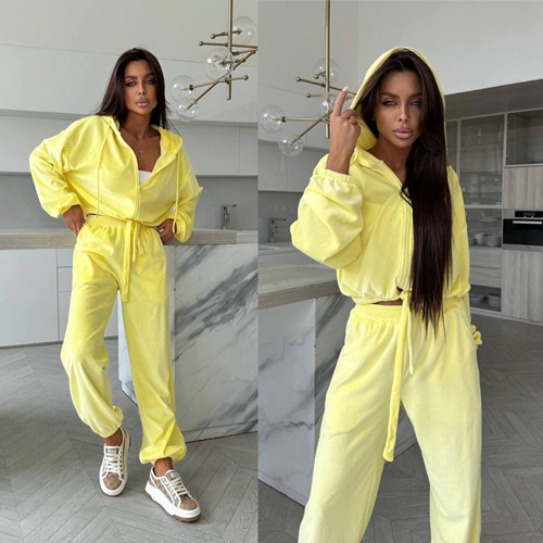 Костюм із преміального велюру (кофта + штани)