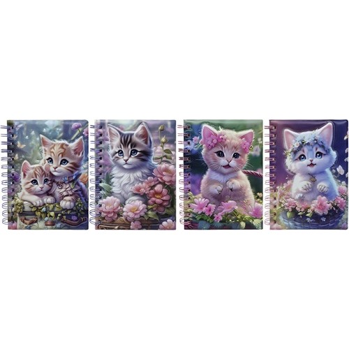 Блокнот на спіралі А5 "Кошеня" 13*19см, 60арк.,обкладинка-3D 