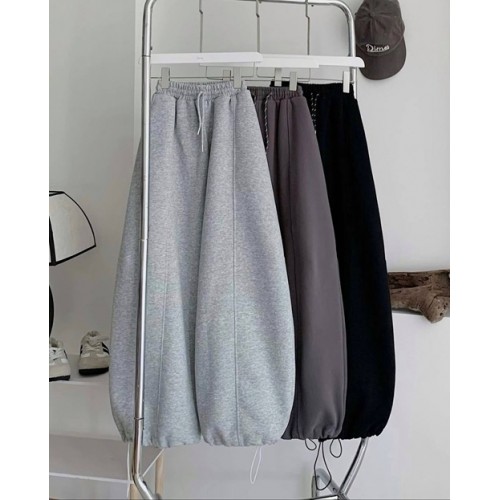 Штани-трапеція від стегна з декоративним простроченням, двонитка, весна/осінь