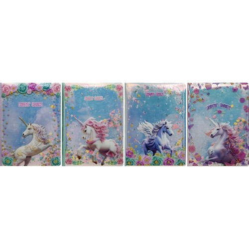 Блокнот А5 "Сипкі блискітки - Єдиноріг" 80арк., клітинка