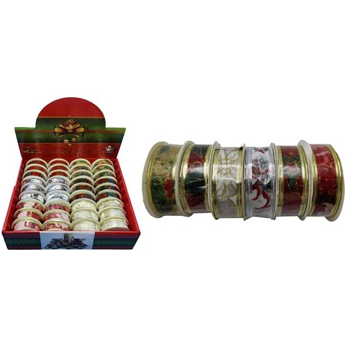 Стрічка декоративна "Новорічна" 25мм*3м