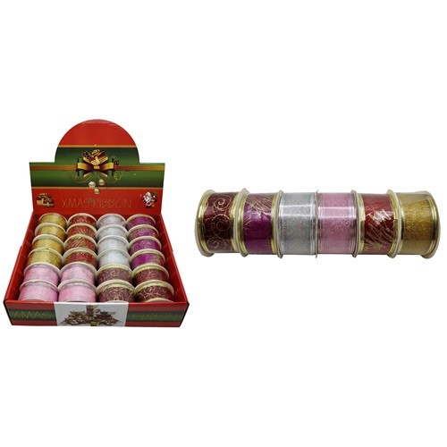 Стрічка декоративна "Новорічна" 38мм*3м