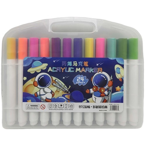 Маркер акриловий 24кол. "Космонавт" 12,5см