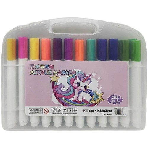 Маркер акриловий 24кол. "Єдиноріг" 12,5см