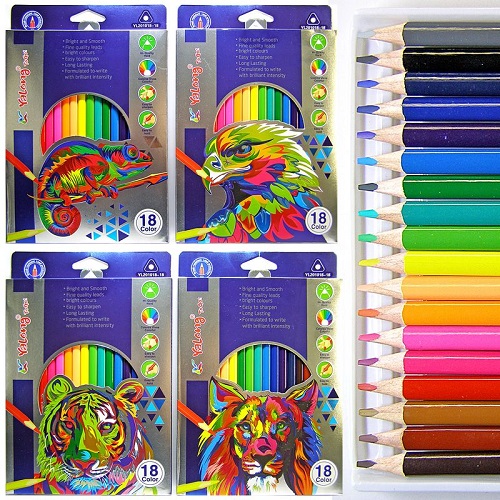 Набор цветных карандашей "Цветные мазки" 18цв