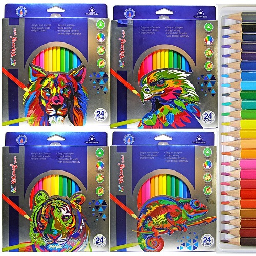 Набор цветных карандашей "Цветные мазки" 24цв