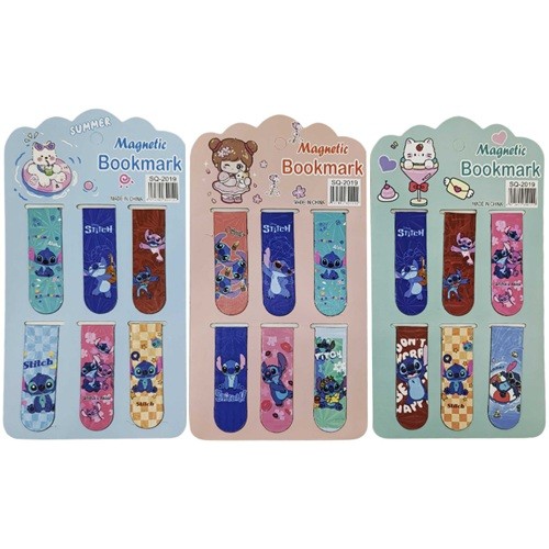 Закладка магнитная для книг 6шт. "Стич"