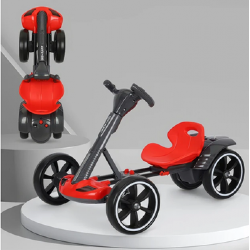 Детский складной электрокар GO-KART красный
