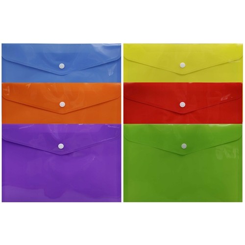 Папка-конверт на кнопці А5, матова 16мкм