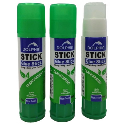 Клей-карандаш 8г Dolphin прозрачный