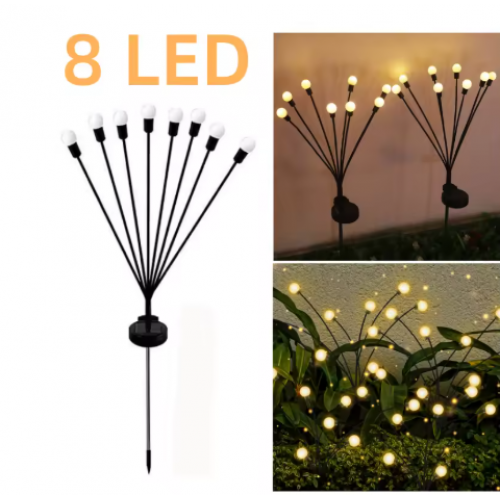 Садовый фонарь "Светлячок" на солнечной батарее 8 LED