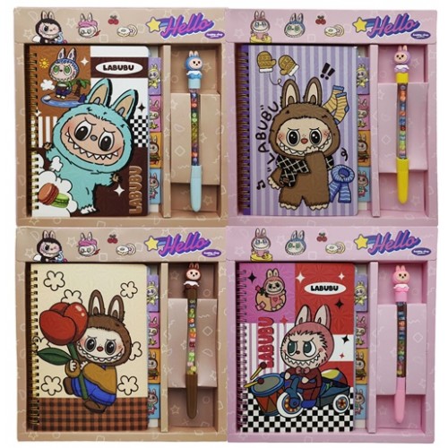 Набір "Монстрик" блокнот на спіралі 80арк. 13*19см +ручка кулькова у кор.