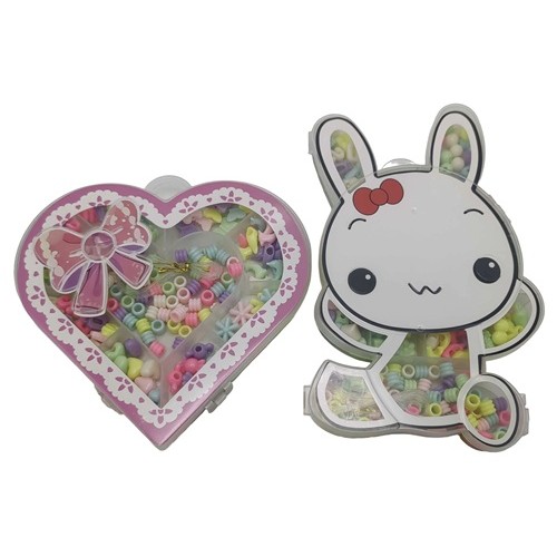 Бусинки для творчества в кор. "Сердце/Зайка"