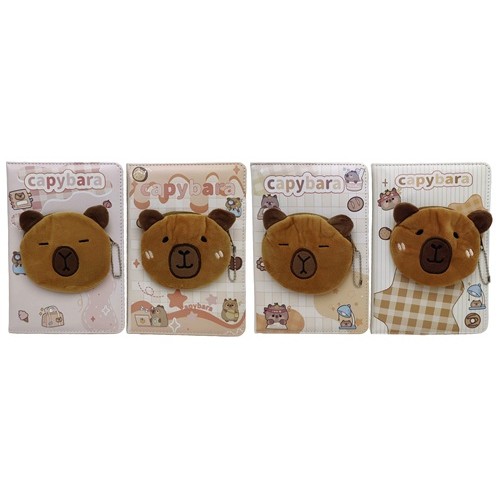 Блокнот А5 "Капібара-гаманець" 80арк. шкір/зам, клітинка