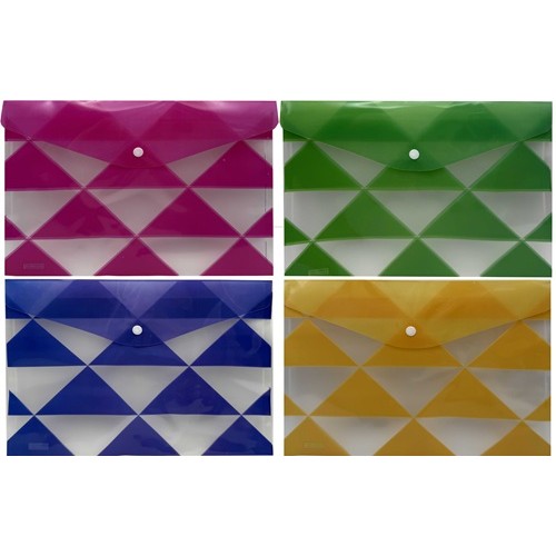 Папка-конверт на кнопці А4+ "Абстракція" 18мкм 23,5*33см