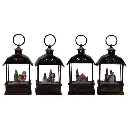 Ліхтар декоративний новорічний світящ.LED "3D-Санта,Сніговик" гель,14*8,5*3,5см