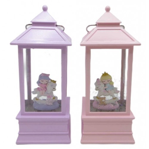 Ліхтар світящ. LED музичний "Принцеса на конячці" гель,блискіт.,23*9см