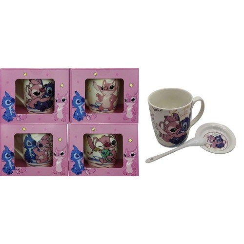 Чашка керамічна 380мл "Забавний Стіч" у подар.уп.