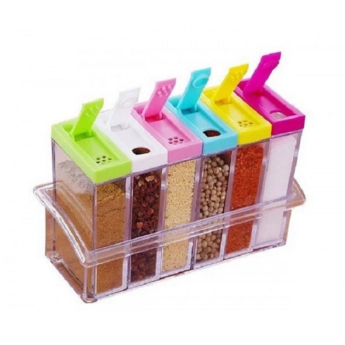 Набор контейнеров для специй Seasoning Six Piece Set на подставке