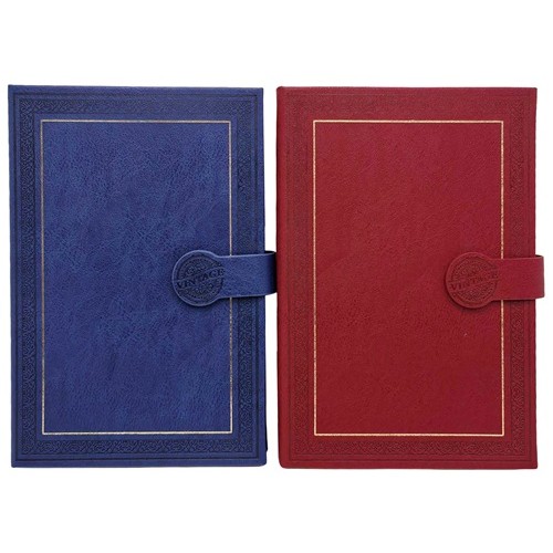 Блокнот на магните А5 "Vintage" 100л., кож/зам., зол.край, 80г/м2 клетка