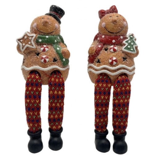 Сувенір декоративний "Пряничний чоловічок - довгі ніжки" 17,5*6,3см