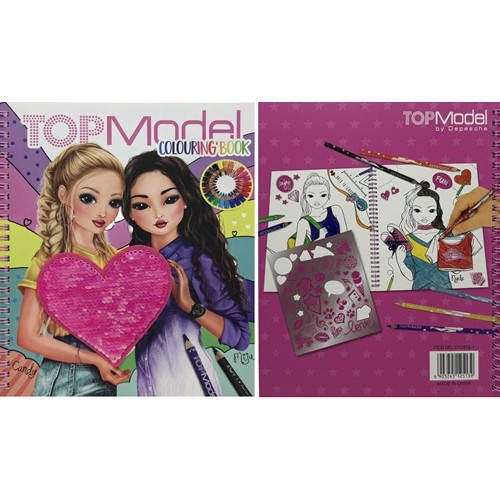 Альбом для творчості "Топ модель-подружки" 24*20см, 20аркуш.розмальовка,1арк.наліпки