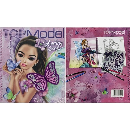 Альбом для творчості "Топ модель фея" 24*20см, 20арк.розмальовки,1арк.наліпки