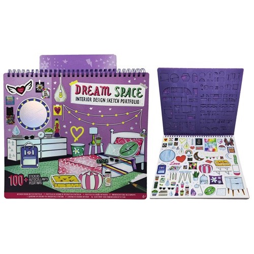 Набір для творчості "Дизайн кімнати" 26,5*24см, 40арк.розмальовка,5арк.трафарети,1арк.наклейки ,4арк.кольор.