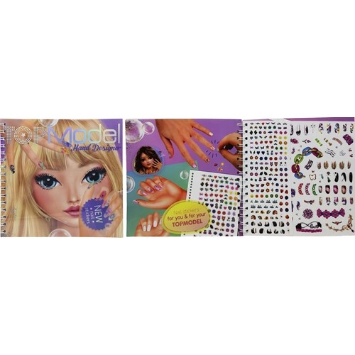 Альбом для творчості "Дизайнер з нігтів" 21*21см, 24арк.розмальовки +наліпки 3арк. 