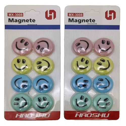 Магнітка 8шт 30мм "Смайл-макарун"