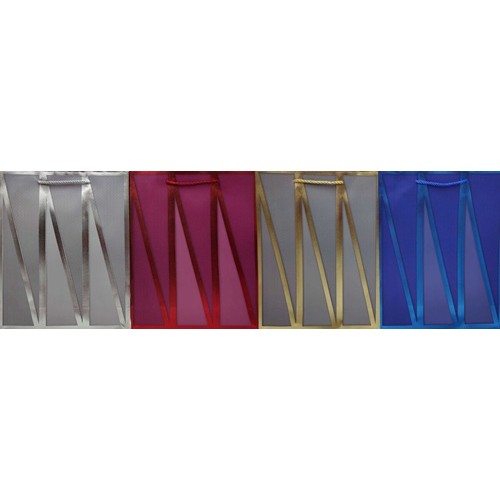 Пакет паперовий подарунковий "Блискуче обведення" 32*26*10см, 210г/м2