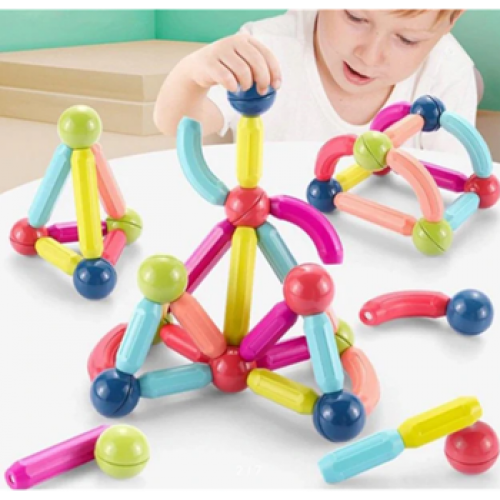 Магнитный конструктор 25 предметов Magnetic Sticks в кейсе