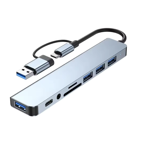 Кардридер/USB-хаб адаптер мультифункциональный Type-C на USB SD TF для ноутбука/телефона/планшета