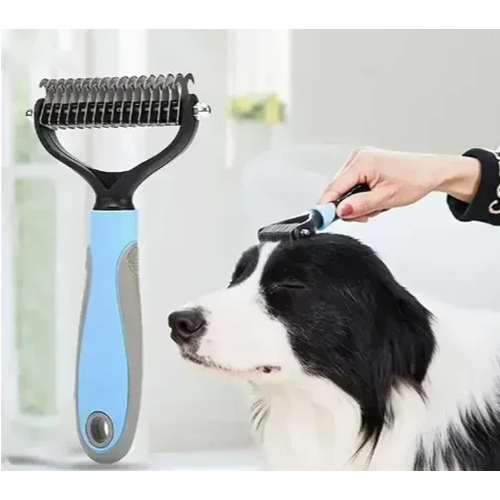 Щетка для вычесывания подшерстка - ковтунорез двусторонняя р.М