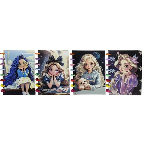 Зошит на спіралі кольоровой А5 "Super girl" 80арк.,70г/м2, клітинка