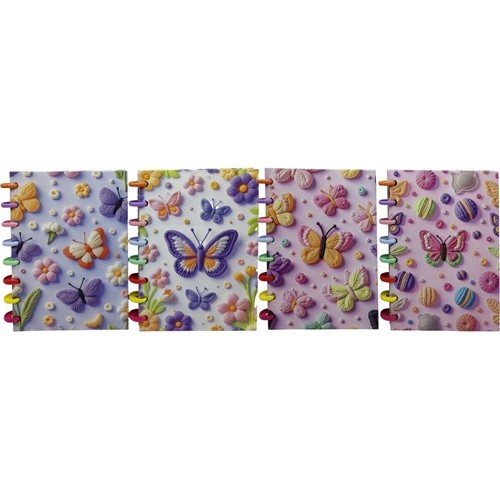 Зошит на спіралі А5 "Метелики 3D", 80арк.,70г/м2, клітинка