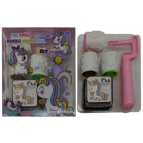 Набір для творчості штампики-ролики 5 предметів "Єдиноріг"