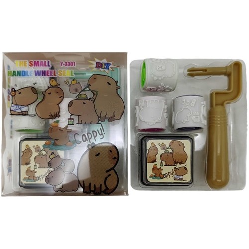 Набір для творчості штампики-ролики 5 предметів "Капібара"