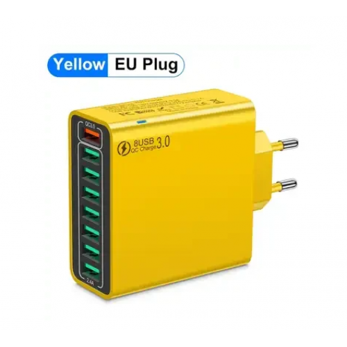 Адаптер для быстрой зарядки мобильных телефонов с 8 портами