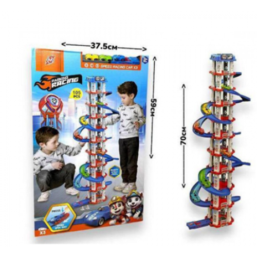 Іграшковий трек паркінг Childrens Rail Car, Щенячий патруль 105 деталей 3+