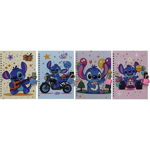 Блокнот на замочці "Стіч" 13*18см 48арк., клітина