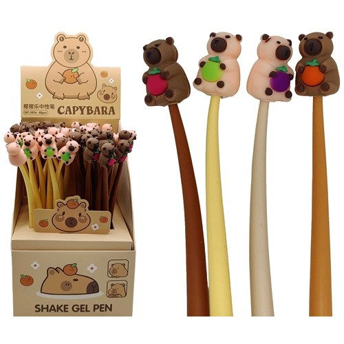 Ручка шариковая "Капибара с фруктами"
