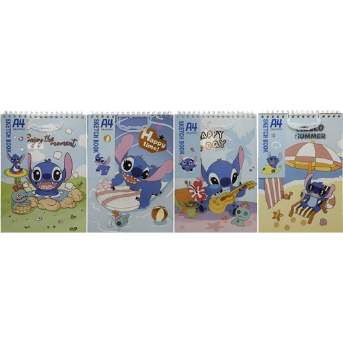 Скетчбук для малювання на спіралі зверху А4 "Стіч" 45арк.,100г/м2